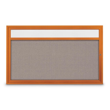 United Visual Products Slim Enclosed Corkboard, 30"x36", Satin Alum Frame/Forbo UVEB3036-SATIN-FORBO